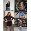 image:imageAvidlove Womens Mesh Tops Long Sleeve See Through Tee Shirt Crop Sheer Blouse Sexy Clubwear XS4XLAbpattern 7