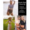 image:imageAvidlove Womens Mesh Tops Long Sleeve See Through Tee Shirt Crop Sheer Blouse Sexy Clubwear XS4XLAbwhite