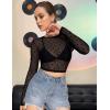 image:imageAvidlove Womens Mesh Tops Long Sleeve See Through Tee Shirt Crop Sheer Blouse Sexy Clubwear XS4XLAdpattern 9