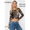 image:imageAvidlove Womens Mesh Tops Long Sleeve See Through Tee Shirt Crop Sheer Blouse Sexy Clubwear XS4XLBf298