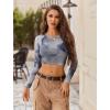 image:imageAvidlove Womens Mesh Tops Long Sleeve See Through Tee Shirt Crop Sheer Blouse Sexy Clubwear XS4XLCx233