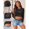 image:imageAvidlove Womens Mesh Tops Long Sleeve See Through Tee Shirt Crop Sheer Blouse Sexy Clubwear XS4XLKt59