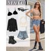 image:imageAvidlove Womens Mesh Tops Long Sleeve See Through Tee Shirt Crop Sheer Blouse Sexy Clubwear XS4XLLight Tan