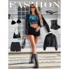 image:imageAvidlove Womens Mesh Tops Long Sleeve See Through Tee Shirt Crop Sheer Blouse Sexy Clubwear XS4XLMarble Print