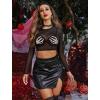 image:imageAvidlove Womens Mesh Tops Long Sleeve See Through Tee Shirt Crop Sheer Blouse Sexy Clubwear XS4XLPat13skull Palm