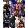 image:imageAvidlove Womens Mesh Tops Long Sleeve See Through Tee Shirt Crop Sheer Blouse Sexy Clubwear XS4XLPat13skull Palm