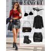 image:imageAvidlove Womens Mesh Tops Long Sleeve See Through Tee Shirt Crop Sheer Blouse Sexy Clubwear XS4XLRed Jh254
