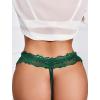 image:imageAvidlove Womens Panties Lace Underwear Panty Low Waist Thongs with Pearls BallGreen