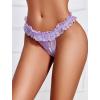 image:imageAvidlove Womens Panties Lace Underwear Panty Low Waist Thongs with Pearls BallLight Purple