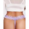 image:imageAvidlove Womens Panties Lace Underwear Panty Low Waist Thongs with Pearls BallLight Purple