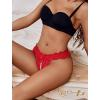 image:imageAvidlove Womens Panties Lace Underwear Panty Low Waist Thongs with Pearls BallRed