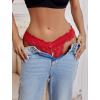image:imageAvidlove Womens Panties Lace Underwear Panty Low Waist Thongs with Pearls BallRed