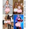 image:imageAvidlove Womens Pleated Mini Skirt Solid Ruffle Lingerie Skirts Layered Y2K Plaid Outfit for Schoolgirl Role Play XS4XL1pink
