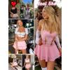 image:imageAvidlove Womens Pleated Mini Skirt Solid Ruffle Lingerie Skirts Layered Y2K Plaid Outfit for Schoolgirl Role Play XS4XL1pink