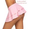 image:imageAvidlove Womens Pleated Mini Skirt Solid Ruffle Lingerie Skirts Layered Y2K Plaid Outfit for Schoolgirl Role Play XS4XL1pink