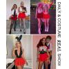 image:imageAvidlove Womens Pleated Mini Skirt Solid Ruffle Lingerie Skirts Layered Y2K Plaid Outfit for Schoolgirl Role Play XS4XL1red