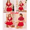 image:imageAvidlove Womens Pleated Mini Skirt Solid Ruffle Lingerie Skirts Layered Y2K Plaid Outfit for Schoolgirl Role Play XS4XL1red