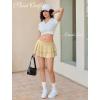 image:imageAvidlove Womens Pleated Mini Skirt Solid Ruffle Lingerie Skirts Layered Y2K Plaid Outfit for Schoolgirl Role Play XS4XLBeige