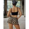 image:imageAvidlove Womens Pleated Mini Skirt Solid Ruffle Lingerie Skirts Layered Y2K Plaid Outfit for Schoolgirl Role Play XS4XLBrown Plaid