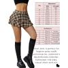 image:imageAvidlove Womens Pleated Mini Skirt Solid Ruffle Lingerie Skirts Layered Y2K Plaid Outfit for Schoolgirl Role Play XS4XLBrown Plaid