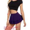 image:imageAvidlove Womens Pleated Mini Skirt Solid Ruffle Lingerie Skirts Layered Y2K Plaid Outfit for Schoolgirl Role Play XS4XLDark Purple