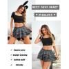image:imageAvidlove Womens Pleated Mini Skirt Solid Ruffle Lingerie Skirts Layered Y2K Plaid Outfit for Schoolgirl Role Play XS4XLGray Plaid