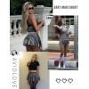image:imageAvidlove Womens Pleated Mini Skirt Solid Ruffle Lingerie Skirts Layered Y2K Plaid Outfit for Schoolgirl Role Play XS4XLGray Plaid