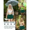 image:imageAvidlove Womens Pleated Mini Skirt Solid Ruffle Lingerie Skirts Layered Y2K Plaid Outfit for Schoolgirl Role Play XS4XLGreen