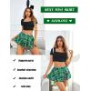 image:imageAvidlove Womens Pleated Mini Skirt Solid Ruffle Lingerie Skirts Layered Y2K Plaid Outfit for Schoolgirl Role Play XS4XLGreen Plaid