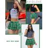 image:imageAvidlove Womens Pleated Mini Skirt Solid Ruffle Lingerie Skirts Layered Y2K Plaid Outfit for Schoolgirl Role Play XS4XLGreen Plaid