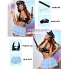 image:imageAvidlove Womens Pleated Mini Skirt Solid Ruffle Lingerie Skirts Layered Y2K Plaid Outfit for Schoolgirl Role Play XS4XLLight Blue