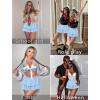 image:imageAvidlove Womens Pleated Mini Skirt Solid Ruffle Lingerie Skirts Layered Y2K Plaid Outfit for Schoolgirl Role Play XS4XLLight Blue