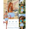 image:imageAvidlove Womens Pleated Mini Skirt Solid Ruffle Lingerie Skirts Layered Y2K Plaid Outfit for Schoolgirl Role Play XS4XLLight Blue