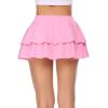 image:imageAvidlove Womens Pleated Mini Skirt Solid Ruffle Lingerie Skirts Layered Y2K Plaid Outfit for Schoolgirl Role Play XS4XLRose Red
