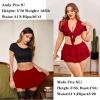 image:imageAvidlove Womens Pleated Mini Skirt Solid Ruffle Lingerie Skirts Layered Y2K Plaid Outfit for Schoolgirl Role Play XS4XLWine Red
