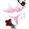 image:imageAvidlove Fishnet Lingerie Set Hollow Out Push Up Bra and Sheer Thong Womens Sexy Lingerie Underwear 2 PieceDeep Pink