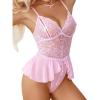 image:imageAvidlove Sexy Teddy Lingerie for Women Lace Bodysuit One Piece Mini BabydollPink