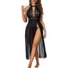 image:imageAvidlove Women Lingerie Lace Babydoll Nightdress Sexy Chemise Nightgown V Neck Nightdress SleepwearBlack