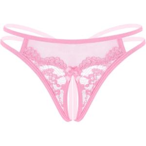 image:imageAvidlove Women Lace Panties Floral Lace Briefs Mesh Hollow Out GString Thongs Tback Underwear 14 PackPink