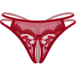 image:imageAvidlove Women Lace Panties Floral Lace Briefs Mesh Hollow Out GString Thongs Tback Underwear 14 PackWine Red