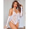 image:imageAvidlove Fishnet Bodysuit Fish net Lingerie Sexy Outfit for Women Mesh bodysuit Teddy lingerieWhite