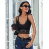 image:imageAvidlove Lace Bralette for Women V Neck Camisoles Racerback Adjustable Strap Crop TopAblack
