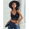 image:imageAvidlove Lace Bralette for Women V Neck Camisoles Racerback Adjustable Strap Crop TopAblack