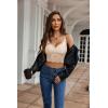 image:imageAvidlove Lace Bralette for Women V Neck Camisoles Racerback Adjustable Strap Crop TopBeige