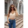 image:imageAvidlove Lace Bralette for Women V Neck Camisoles Racerback Adjustable Strap Crop TopBeige