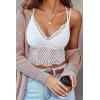 image:imageAvidlove Lace Bralette for Women V Neck Camisoles Racerback Adjustable Strap Crop TopBlack and White