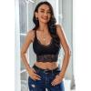 image:imageAvidlove Lace Bralette for Women V Neck Camisoles Racerback Adjustable Strap Crop TopBlack and White