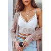 image:imageAvidlove Lace Bralette for Women V Neck Camisoles Racerback Adjustable Strap Crop TopBlack and White
