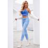 image:imageAvidlove Lace Bralette for Women V Neck Camisoles Racerback Adjustable Strap Crop TopBlue