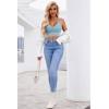 image:imageAvidlove Lace Bralette for Women V Neck Camisoles Racerback Adjustable Strap Crop TopLight Blue